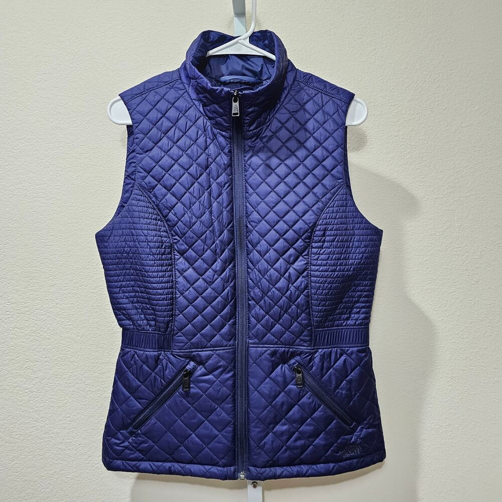 THE NORTH FACE Women's Quilted Patriotic Blue Luna Zip Vest Sz M